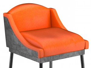 iron scaffold bar stool 6 colors 3D Model