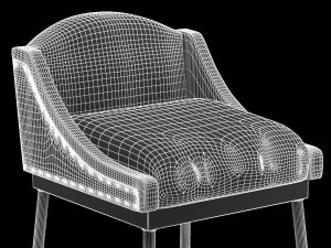 iron scaffold bar stool 6 colors 3D Model