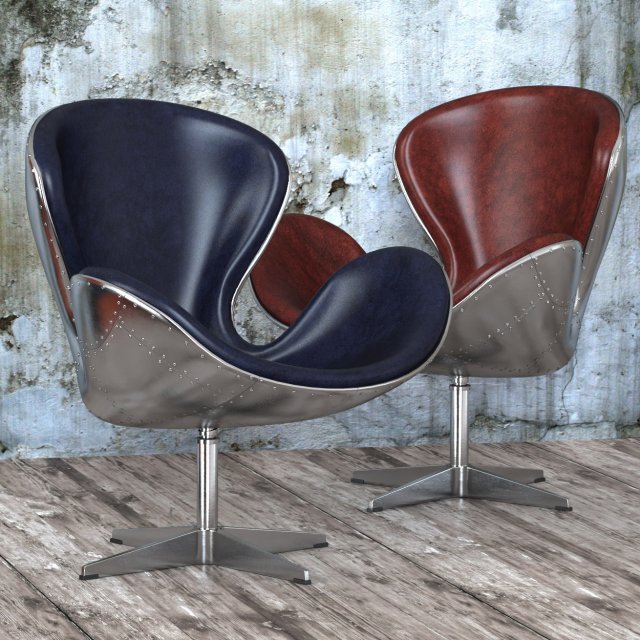 seat spitfire swan chair aviator 5 colors Modello 3D .c4d .max .obj .3ds .fbx .stl .blend 