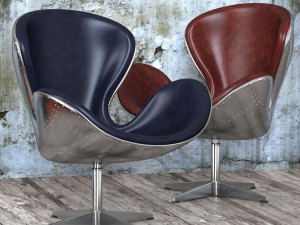 seat spitfire swan chair aviator 5 colors 3D Model