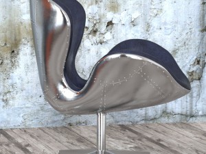 seat spitfire swan chair aviator 5 colors Modello 3D