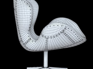 seat spitfire swan chair aviator 5 colors Modello 3D