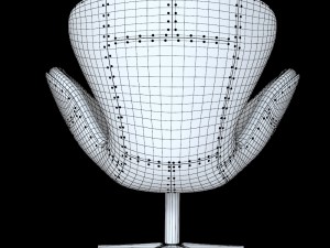 seat spitfire swan chair aviator 5 colors Modello 3D