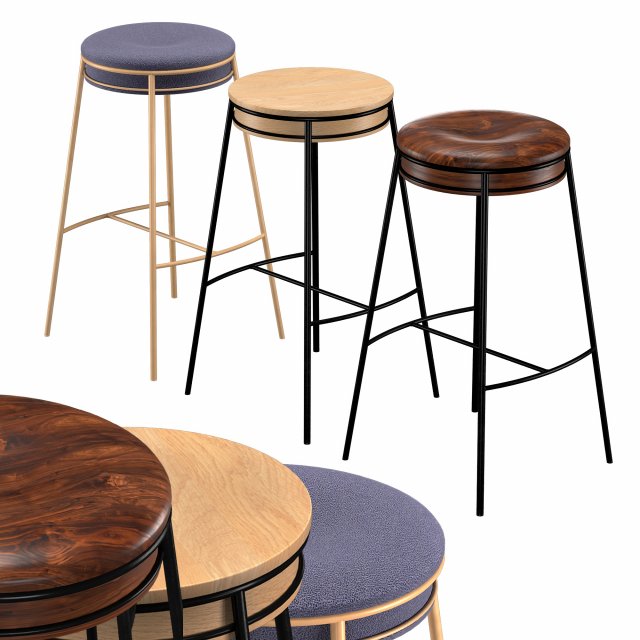 eman bar stool 3D Model .c4d .max .obj .3ds .fbx .stl .blend 