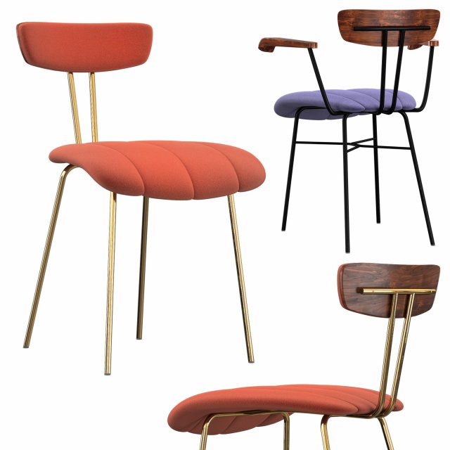 amy chair df wp Modelo 3D .c4d .max .obj .3ds .fbx .stl .blend 