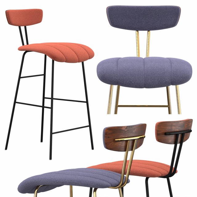 amy df stool 3D 模型 .c4d .max .obj .3ds .fbx .stl .blend 