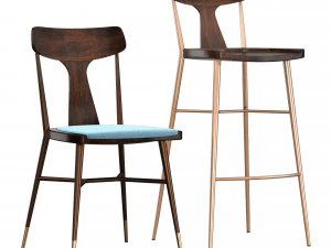 naika 2 sandalye 3D Model