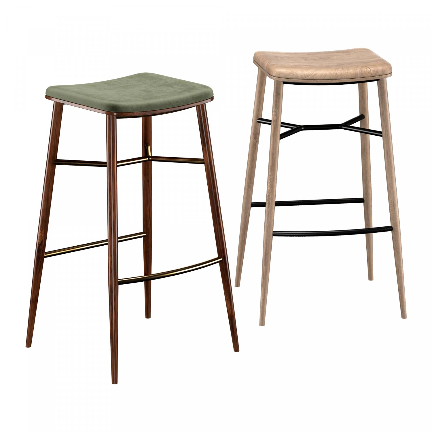 bar stool naika l sg 3D Model .c4d .max .obj .3ds .fbx .stl .blend 