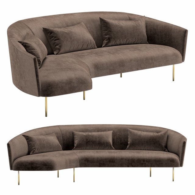 roma sofa Modelo 3D .c4d .max .obj .3ds .fbx .stl .blend 