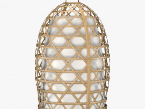 бамбукова лампа 3D Модель