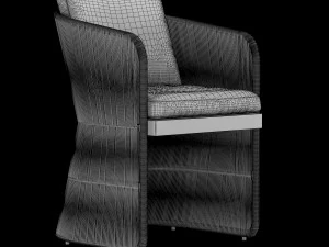 havana arm chair 3D Model