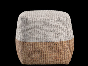 jute colorblock poufs 3D Model