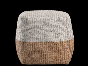jute colorblock poufs 3D Model