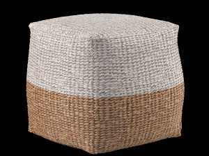 jute colorblock poufs 3D Model