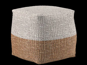 jute colorblock poufs 3D Model