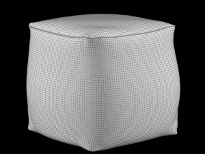 jute colorblock poufs 3D Model