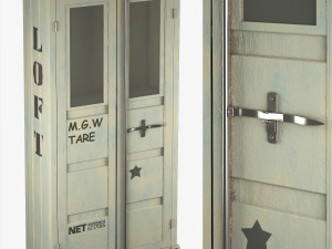 sea container industrial style cupboard 3D Модель