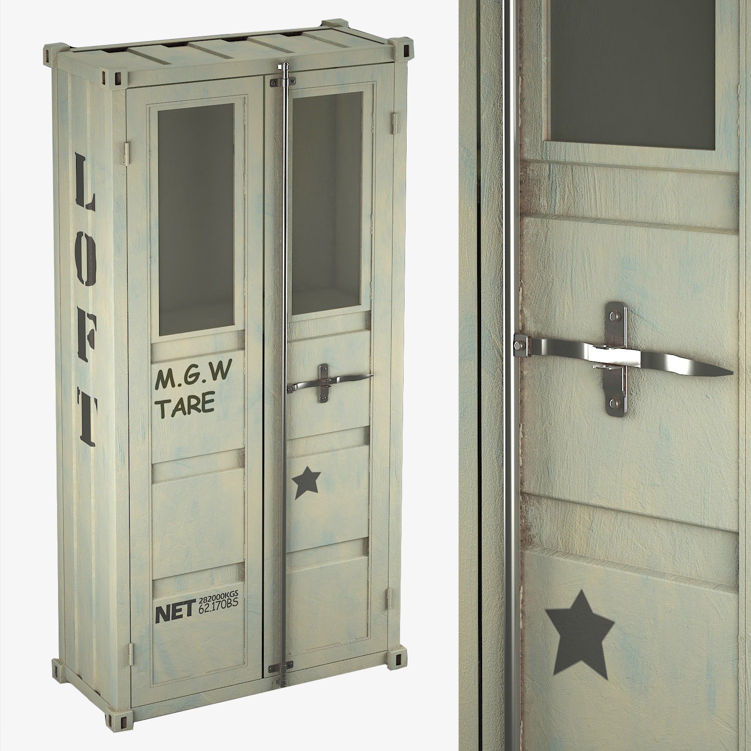 Sea Container Industrial Style Cupboard 3D Модель In Другое 3DExport