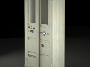 sea container industrial style cupboard Model 3D