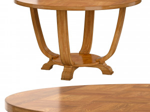 rosewood palissandre parquetry coffee table 3D Model
