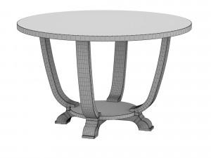 rosewood palissandre parquetry coffee table Model 3D