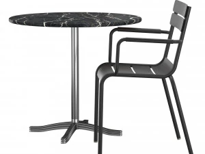 luxembourg armchair and table 3D Model