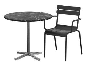 luxembourg armchair and table 3D Model