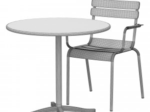 luxembourg armchair and table 3D Model
