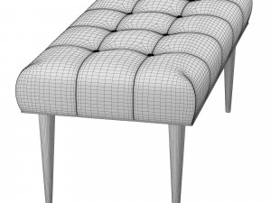 tufted bench 3D मॉडल