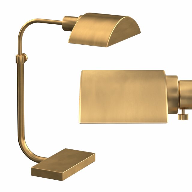 theorem brass table lamp 3D Модель .c4d .max .obj .3ds .fbx .stl .blend 