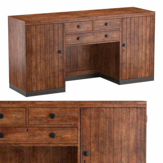 british colonial art deco sideboard Modèle 3D .c4d .max .obj .3ds .fbx .stl .blend 