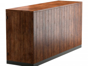 british colonial art deco sideboard Modèle 3D