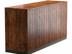 british colonial art deco sideboard 3D Model