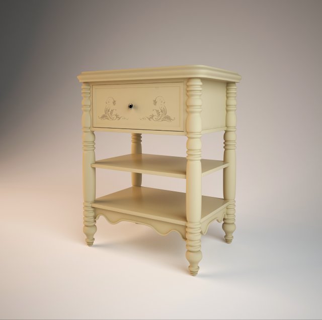 nightstand Model 3D .c4d .max .obj .3ds .fbx .stl .blend 