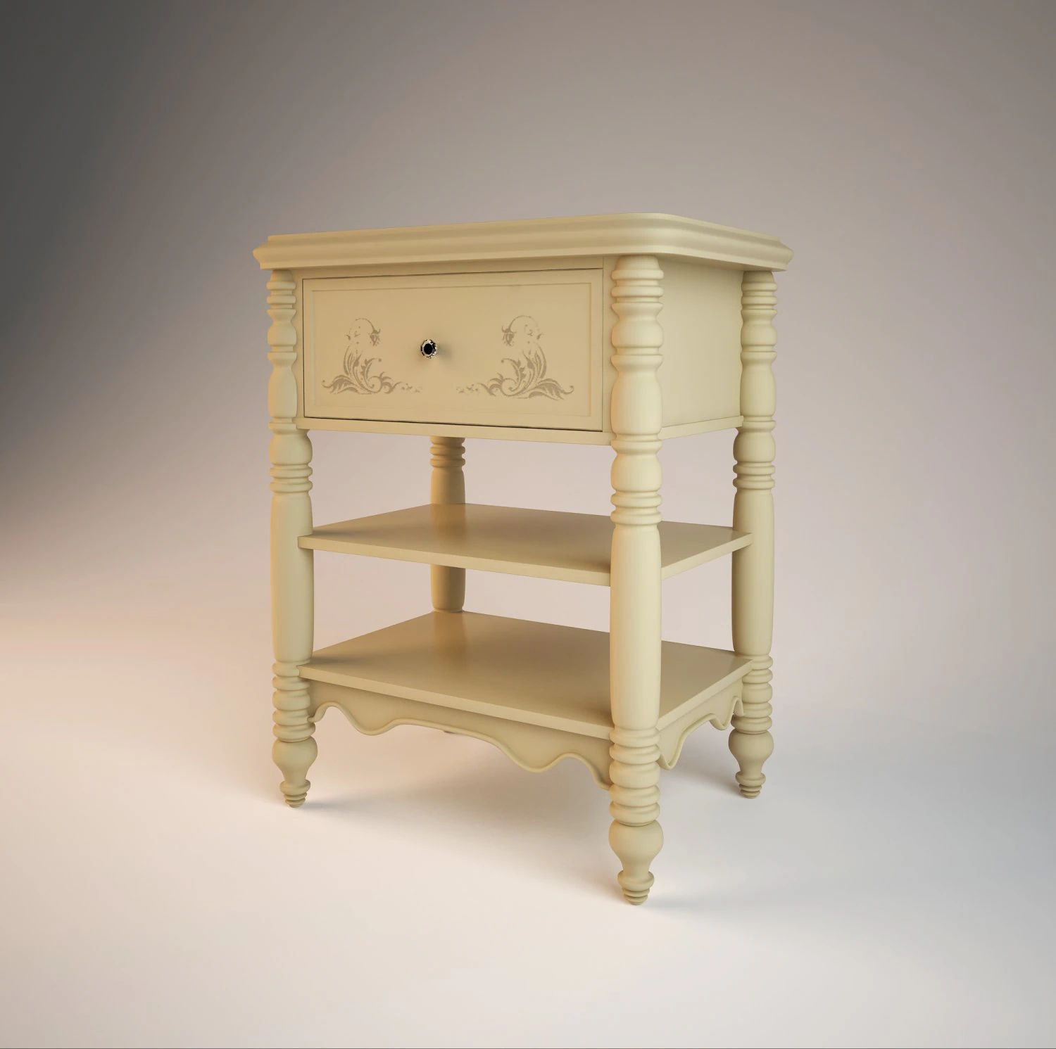 nightstand 3D Model .c4d .max .obj .3ds .fbx .stl .blend 