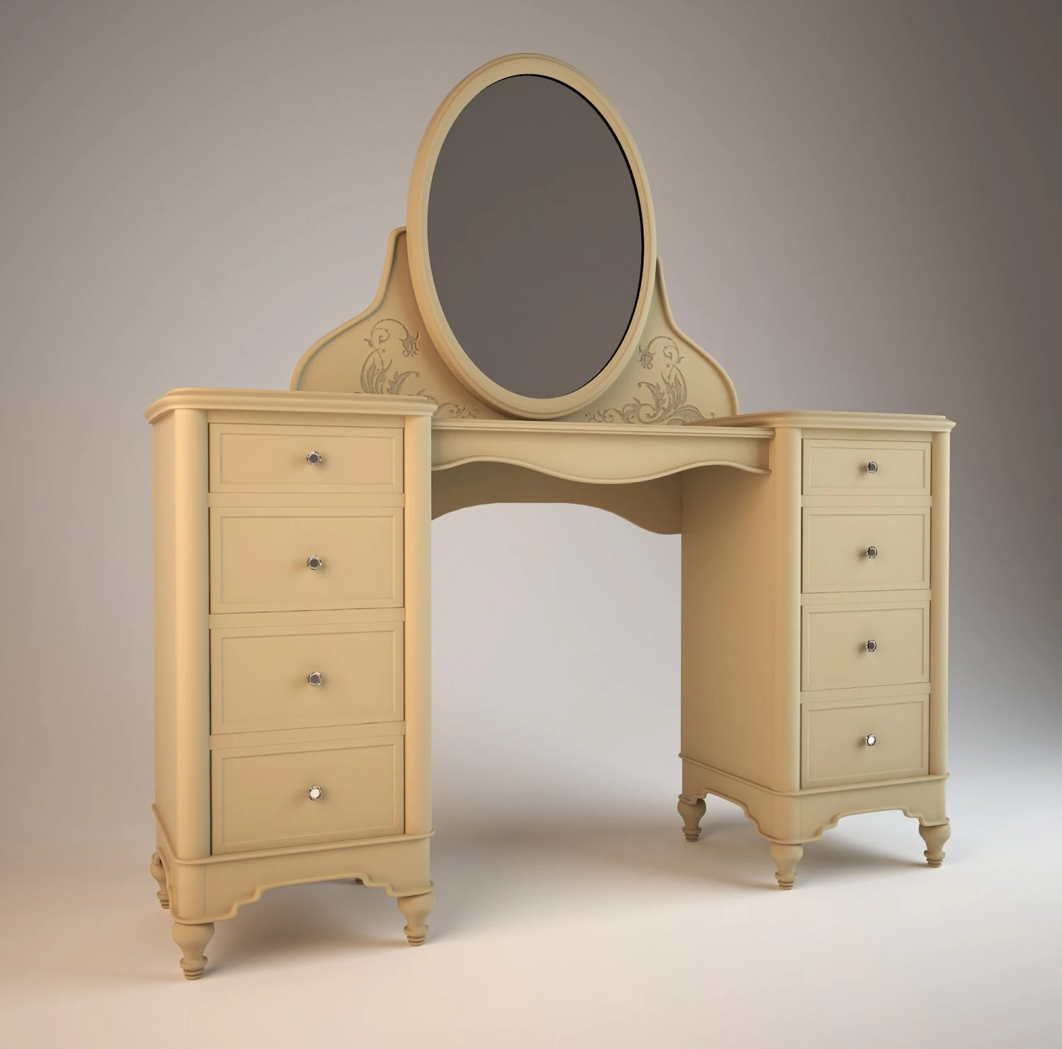 hooker dressing table 3D Model .c4d .max .obj .3ds .fbx .stl .blend 