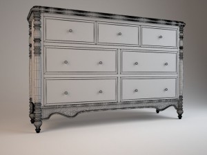 chest of drawers  hooker usa 3D Model