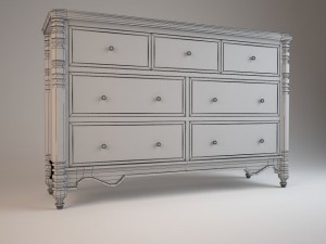 chest of drawers  hooker usa 3D Model