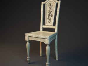 hooker old chair Modèle 3D