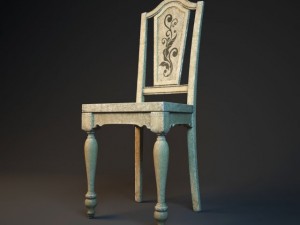 hooker old chair Modèle 3D