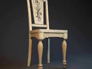 hooker old chair Modèle 3D