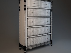 hooker commode Modelo 3D