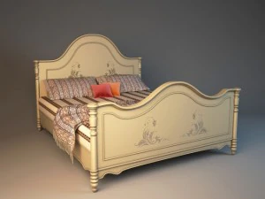 床妓女美国 3D 模型