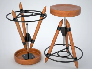 stołek barowy Model 3D