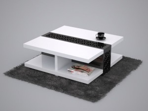 coffee table black and white 3D Модель