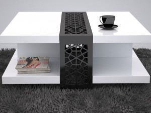 coffee table black and white 3D Модель