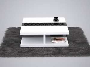 coffee table black and white 3D Модель