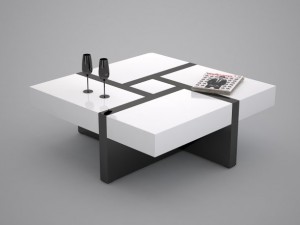 coffee table black and white 3D Model