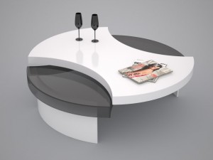 coffee table black and white 3D Model