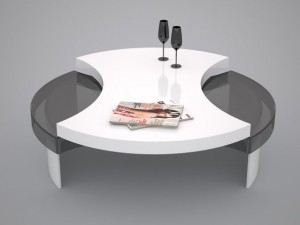 coffee table black and white Modèle 3D